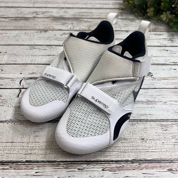 Nike SuperRep Indoor Cycling Spinning Shoes White Black Size 7 - Picture 4 of 16